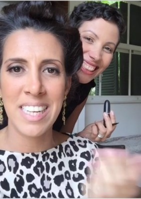 Olha o dia que fui na casa dela e a conheci pessoalmente! Ela me contratou como maquiadora para um evento que ia participar